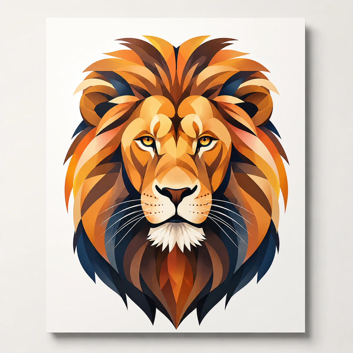 Majestic lion vector illustration